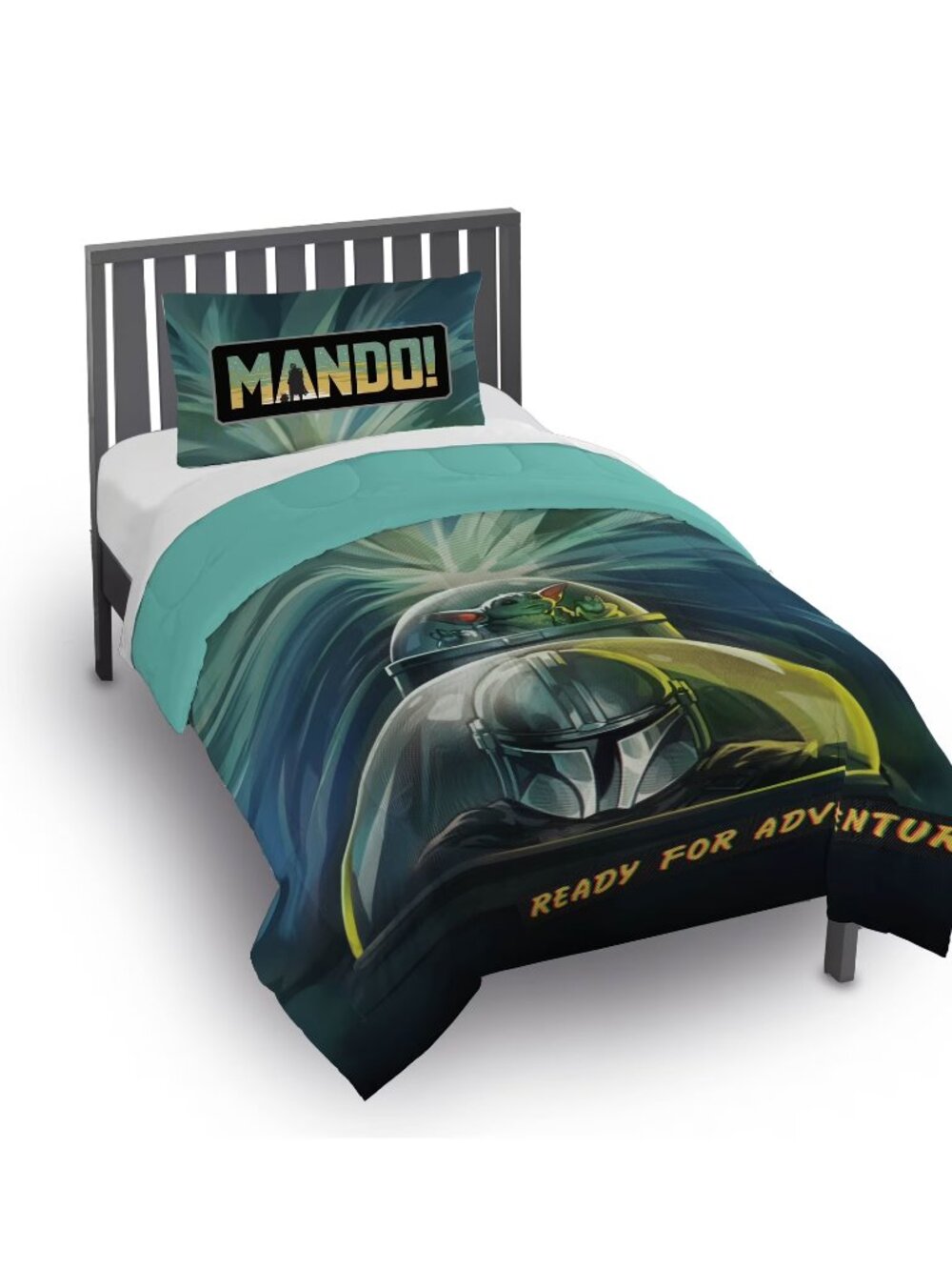 Star Wars Mandalorian Starfighter Kids 2-Piece Twin/Full Reversible Comforter